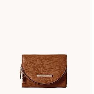 Poppy & Peonies Brown Leather Wallet